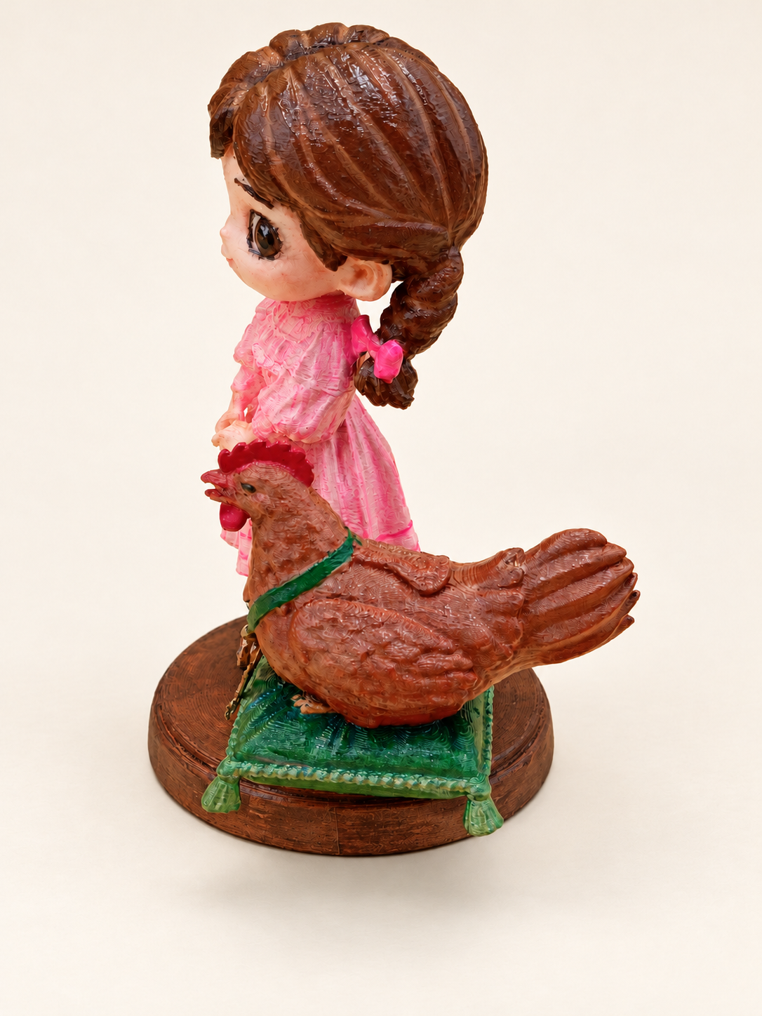 Return to Oz inspired hand-painted Dorothy and Billina sculpture