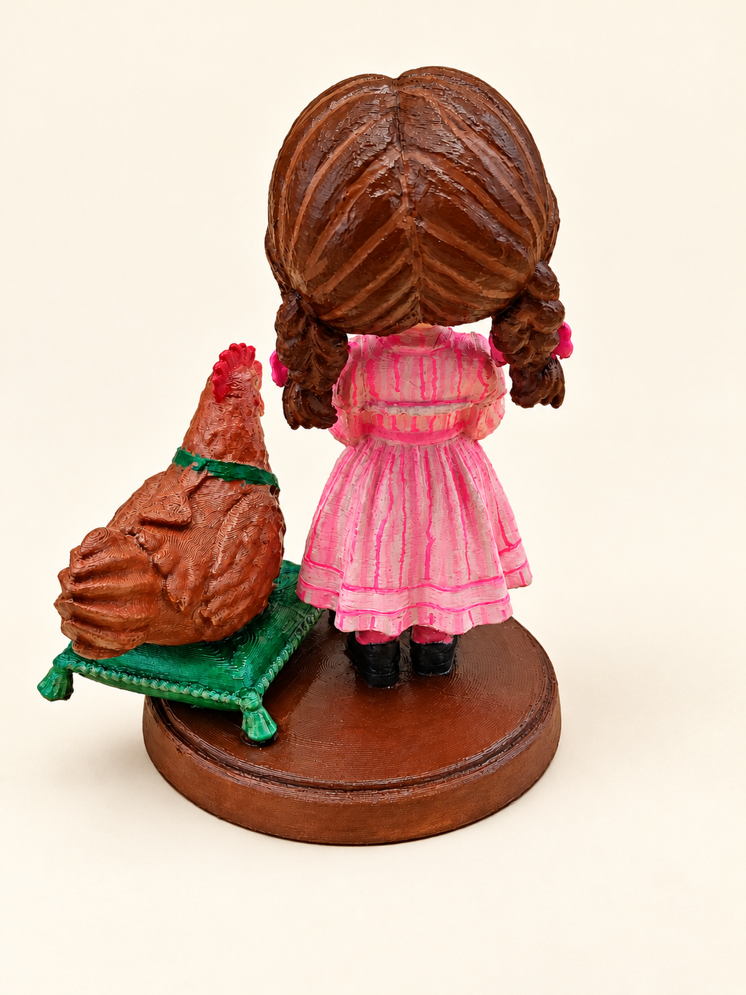 Return to Oz inspired hand-painted Dorothy and Billina sculpture