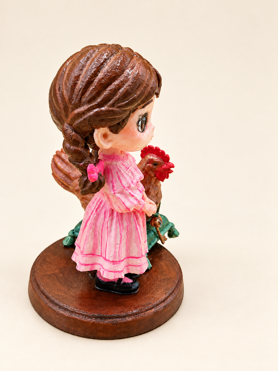 Return to Oz inspired hand-painted Dorothy and Billina sculpture